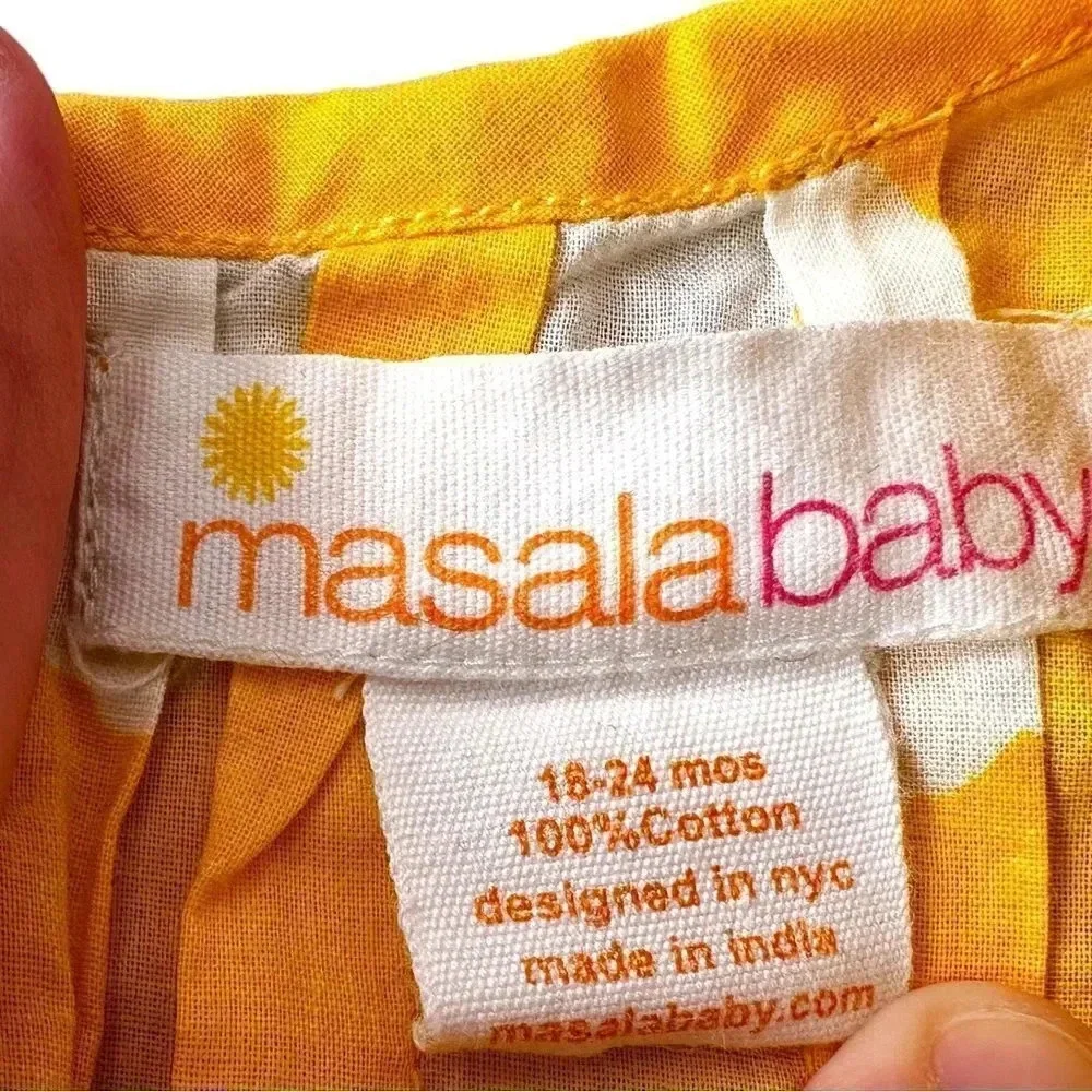 Masala Baby | Cotton A Line Dress (18-24 mos) 💛